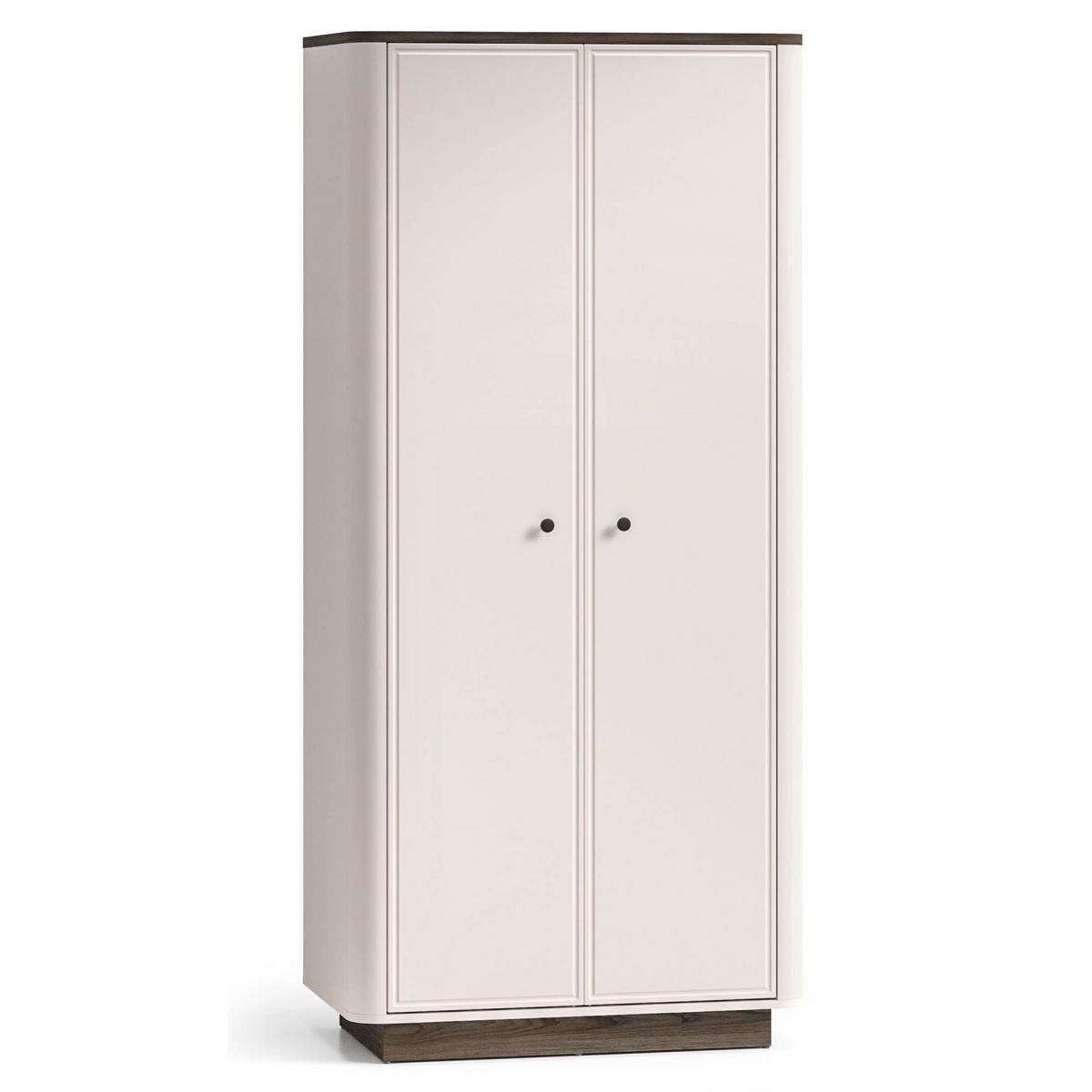 KLEIDERSCHRANK Vilavio Kaschmir/Eicheoptik, 92 cm - Taupe/Dunkelbraun, Holzwerkstoff/Metall (91.6/191.5/53cm) - Selsey
