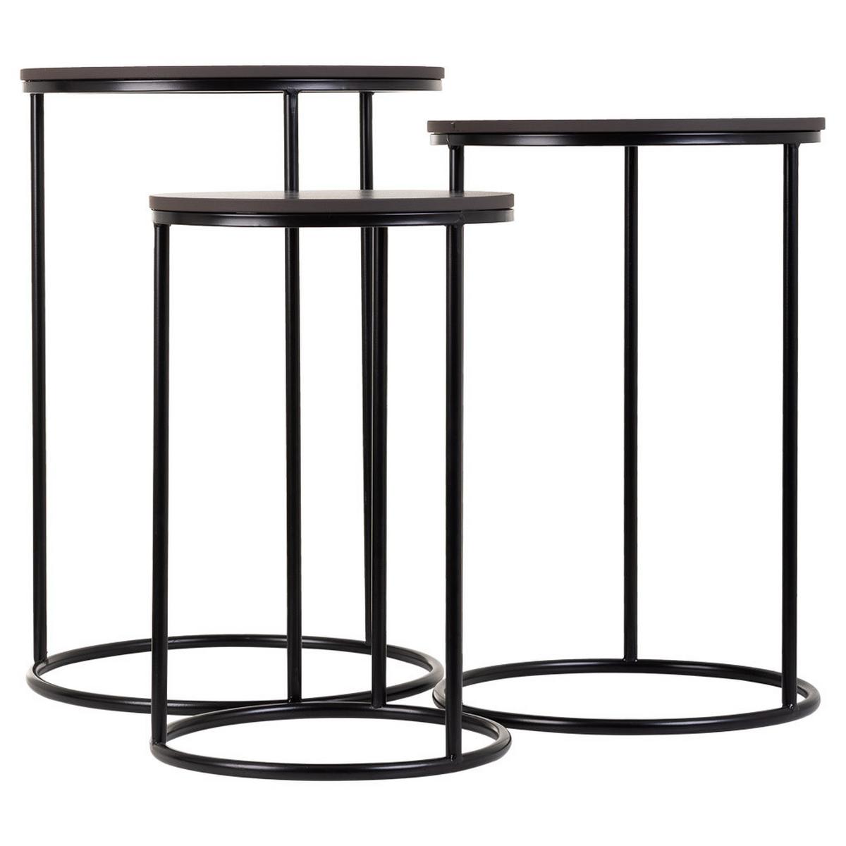 TISCH aus Metall, schwarz, 29x46x34cm - Schwarz, Metall (39/39/57cm) - Wanderlust