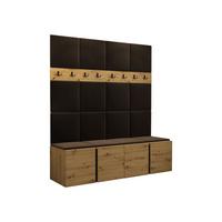 GARDEROBEN-SET Orion V - Eiche Artisan/Braun, Holzwerkstoff/Kunststoff (168/186/46cm) - MIRJAN24