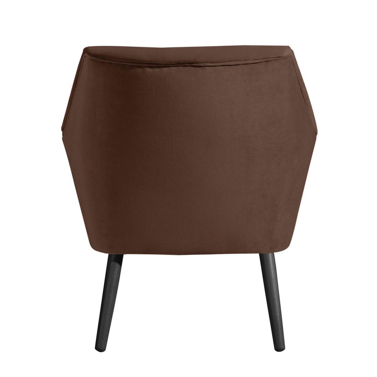 SESSEL Kachka Bezug Samtvelour Buche schwarz / braun - Buche Kolonial/Braun, Kunststoff (71/81/67cm) - 58aufmkessel