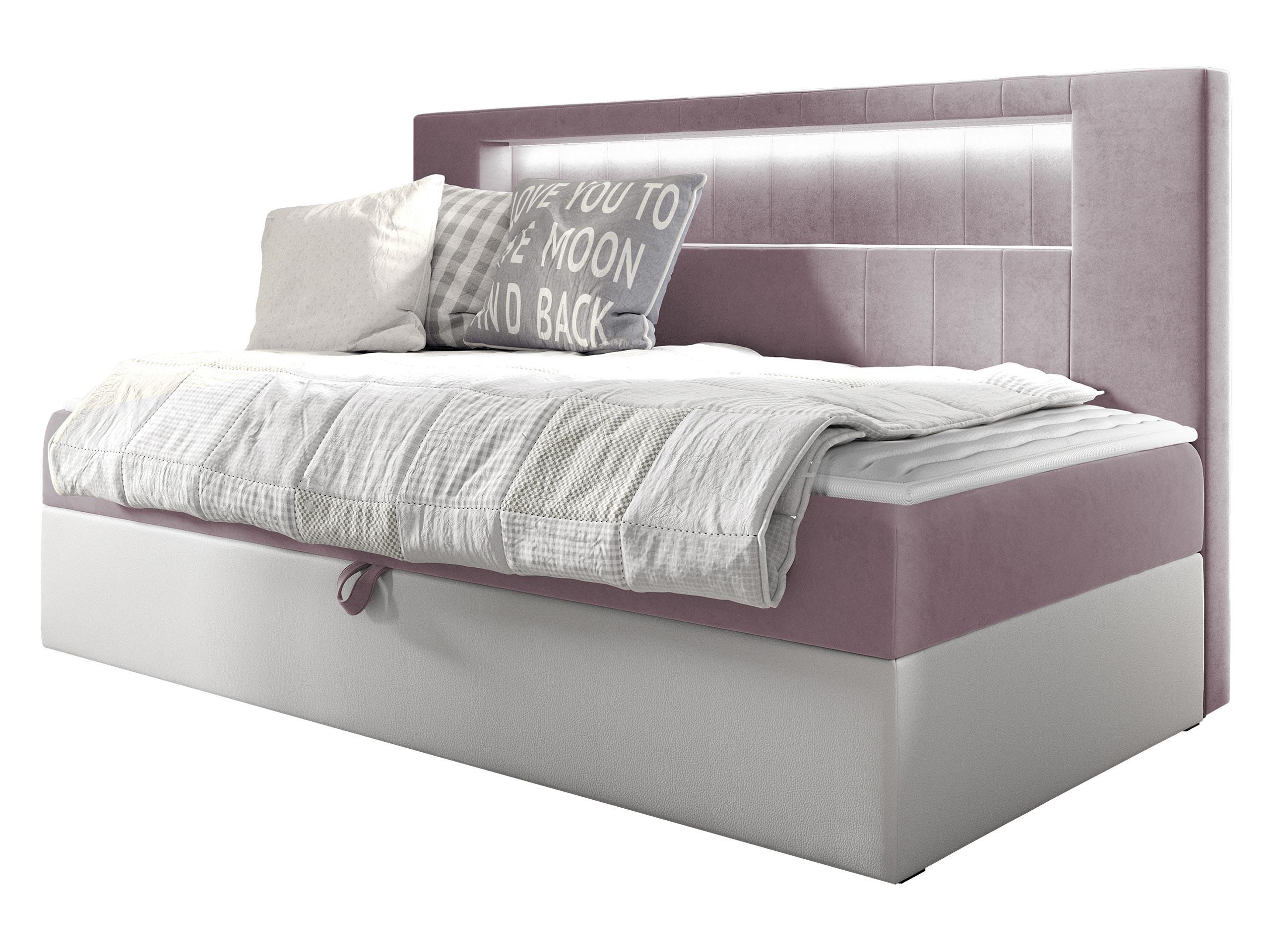 BOXBETT Gold Junior 2 - H3 - Weiß/Rosa, Holz (90/200cm) - MIRJAN24