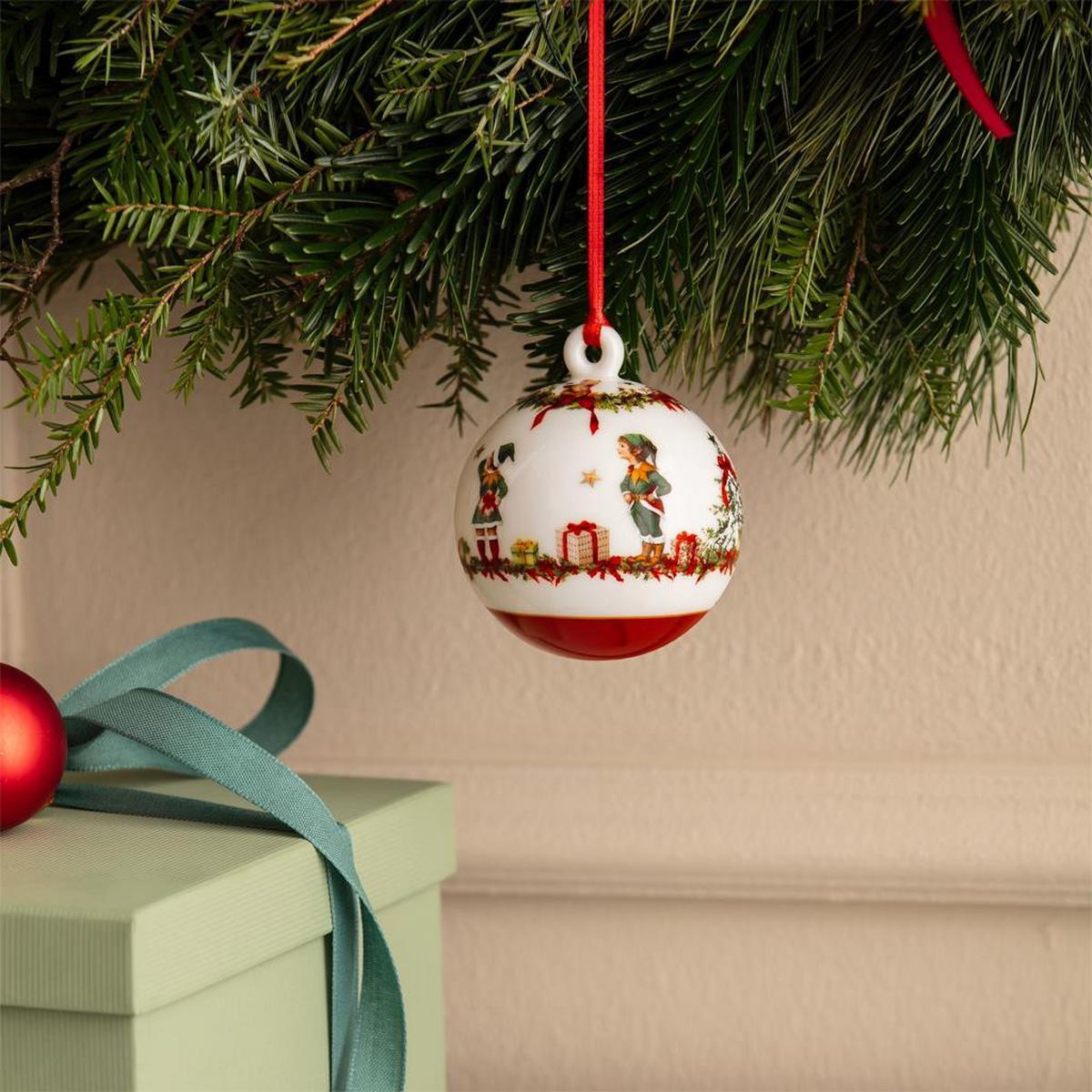 JAHRES-KUGEL 2026 Annual Christmas Edition bunt - Multicolor, Keramik (6.4/7.8/6.4cm) - Villeroy & Boch