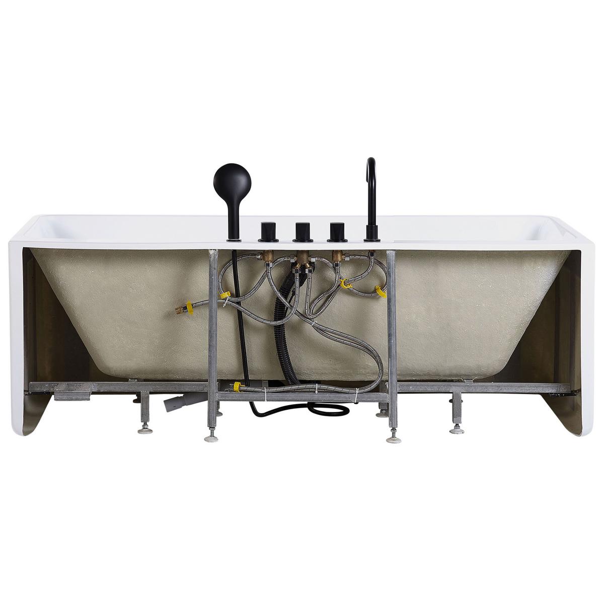 BADEWANNE 75x170x58 cm weiß Quatre - Weiß, Kunststoff (75/58/170cm) - Beliani