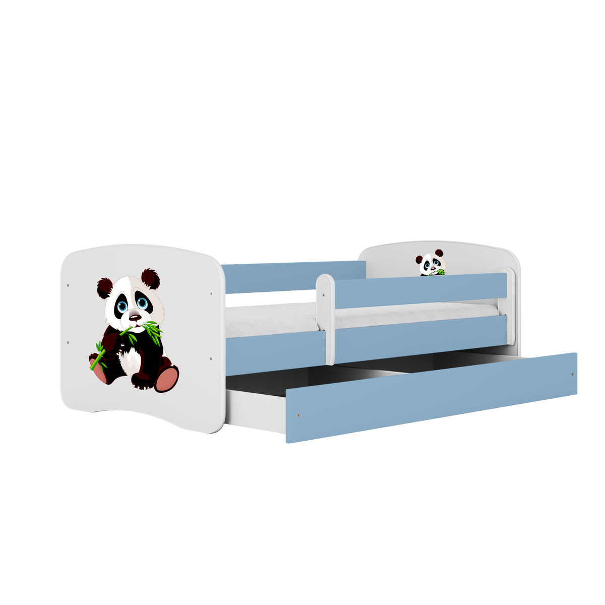 KINDERBETT Panda 2 mit Schublade 180/80 90/61/184 - Blau, Holzwerkstoff (80/180cm) - RAUMHIRSCH FURNITURE