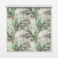 INNENROLLO - Fensterrollo - Rollo - 80x180 cm - Glänzende Blätter - Grün, Kunststoff (80/180/0.5cm) - TULUP