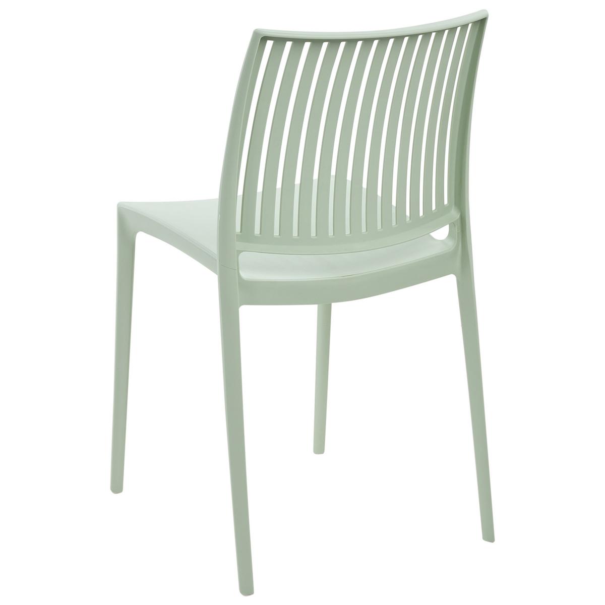 GARTENSTUHL 4er-Set Hellgrün Illumani - Hellgrün, Kunststoff (42/80/48cm) - Beliani
