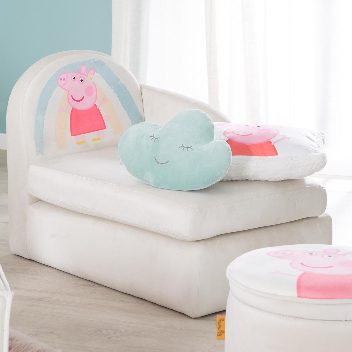 KINDERLOUNGESOFA Peppa Pig - Beige, Holzwerkstoff/Textil (75/54/47cm) - Roba