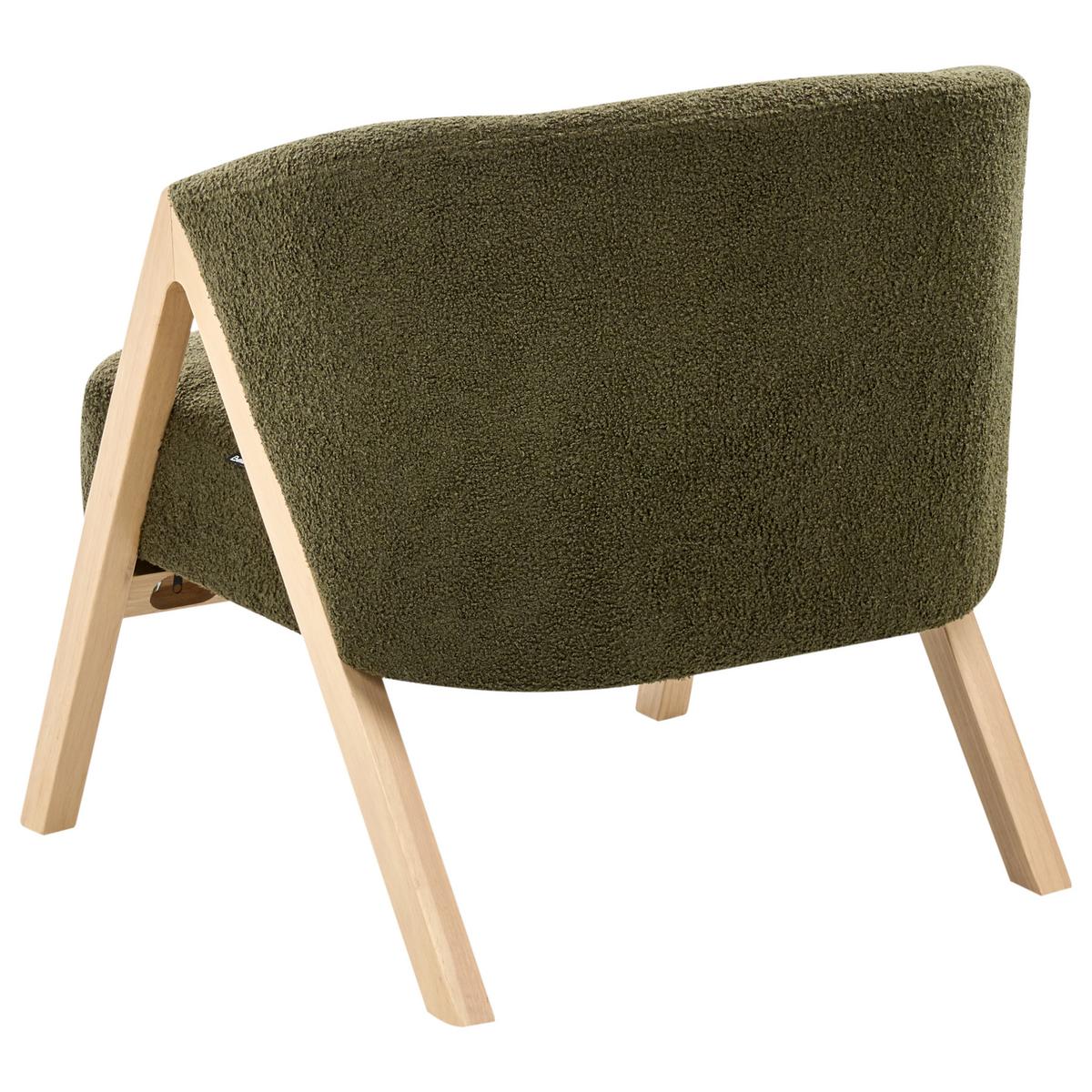 SESSEL Dunkelgrün Skei - Dunkelgrün/Braun, Textil (67/69/66cm) - Beliani