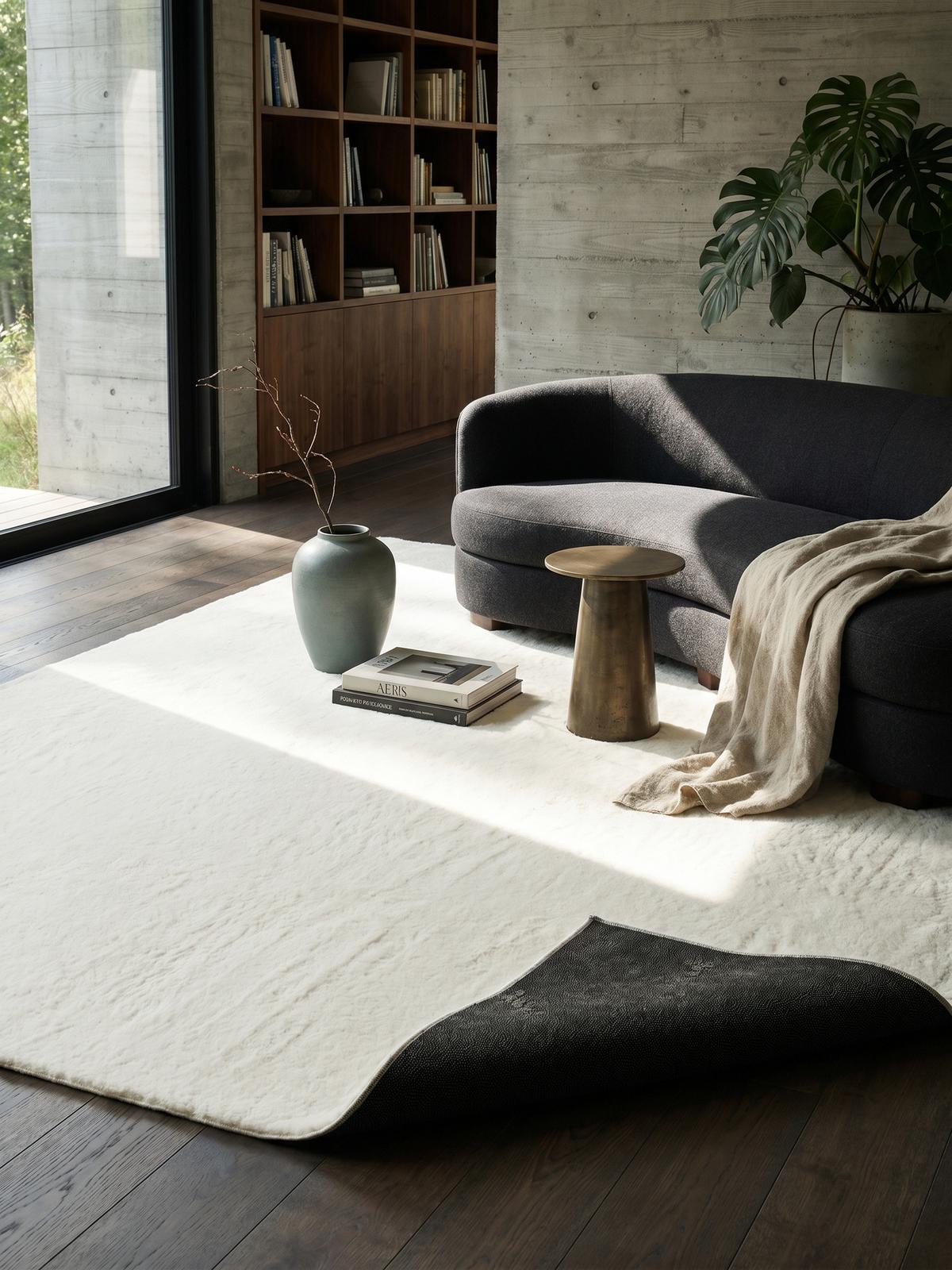 KURZFLORTEPPICH Antirutsch Uni RUTOR Polyester Creme 240 x 340 cm - Beige, Textil (240/340cm) - KADIMA DESIGN
