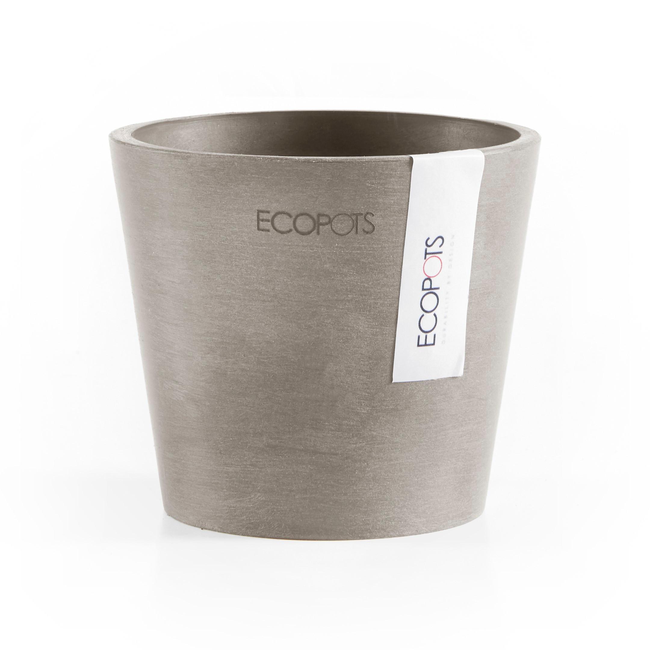 BLUMENTOPF Amsterdam 10,5/9,2 cm Taupe - Taupe, Kunststoff (10.5/9.2cm) - Ecopots