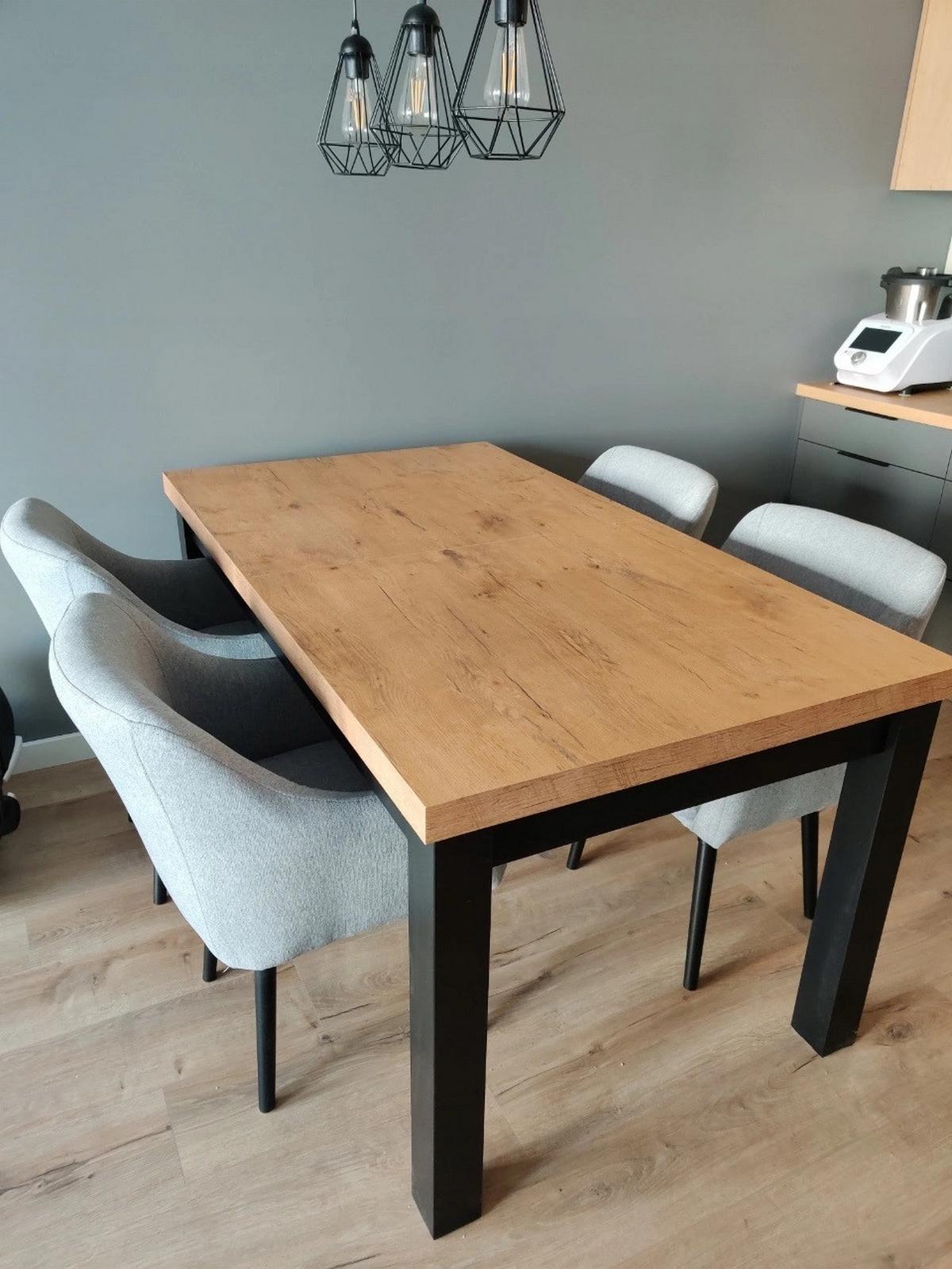 RECHTECKIGER Esstisch Ausziehbar – Moderner Wohnzimmertisch Küchentisch und Esszimmertisch – Tisch mit Holzbeinen, Maßen von 170 – 250 cm – Lancelot - Beige/Schwarz, Holzwerkstoff (170/90/78cm) - Alpi-Möbel