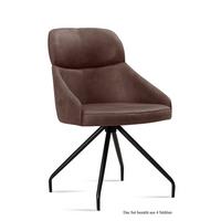 ESSZIMMERSTUHL (4er-Set) Dionne 52x82x63 Schwarz/Braun - Schwarz/Braun, Kunststoff (63/82/52cm) - 58aufmkessel