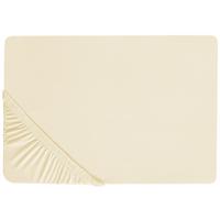 SPANNBETTLAKEN 160/200 cm Baumwolle Gelb Janbu - Gelb, Textil (160/200cm) - Beliani