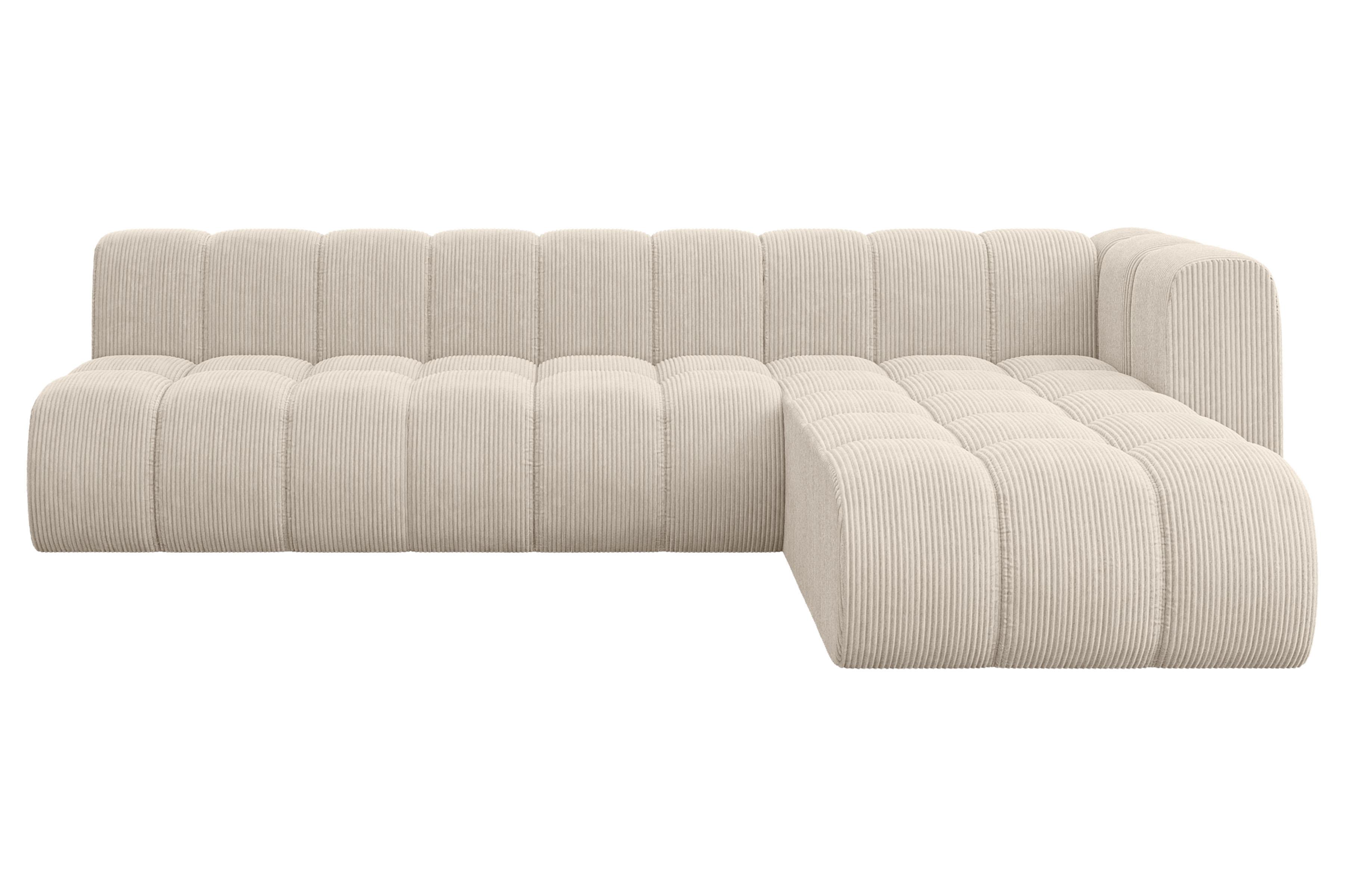 ECKSOFA modulares Sofa Darnel-L2 - 296x177x70 cm Beige - Beige, Holzwerkstoff/Textil (296/177cm) - ALTDECOR