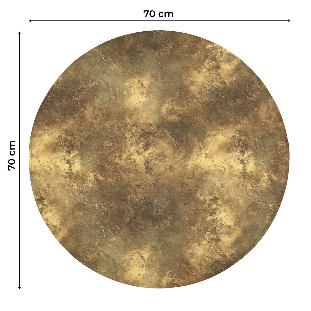 WC-VORLEGER Antik - Metallic-Look - Gold Toilettenteppich 70x70 cm - Goldfarben, Textil (70/1cm) - OnlyWow