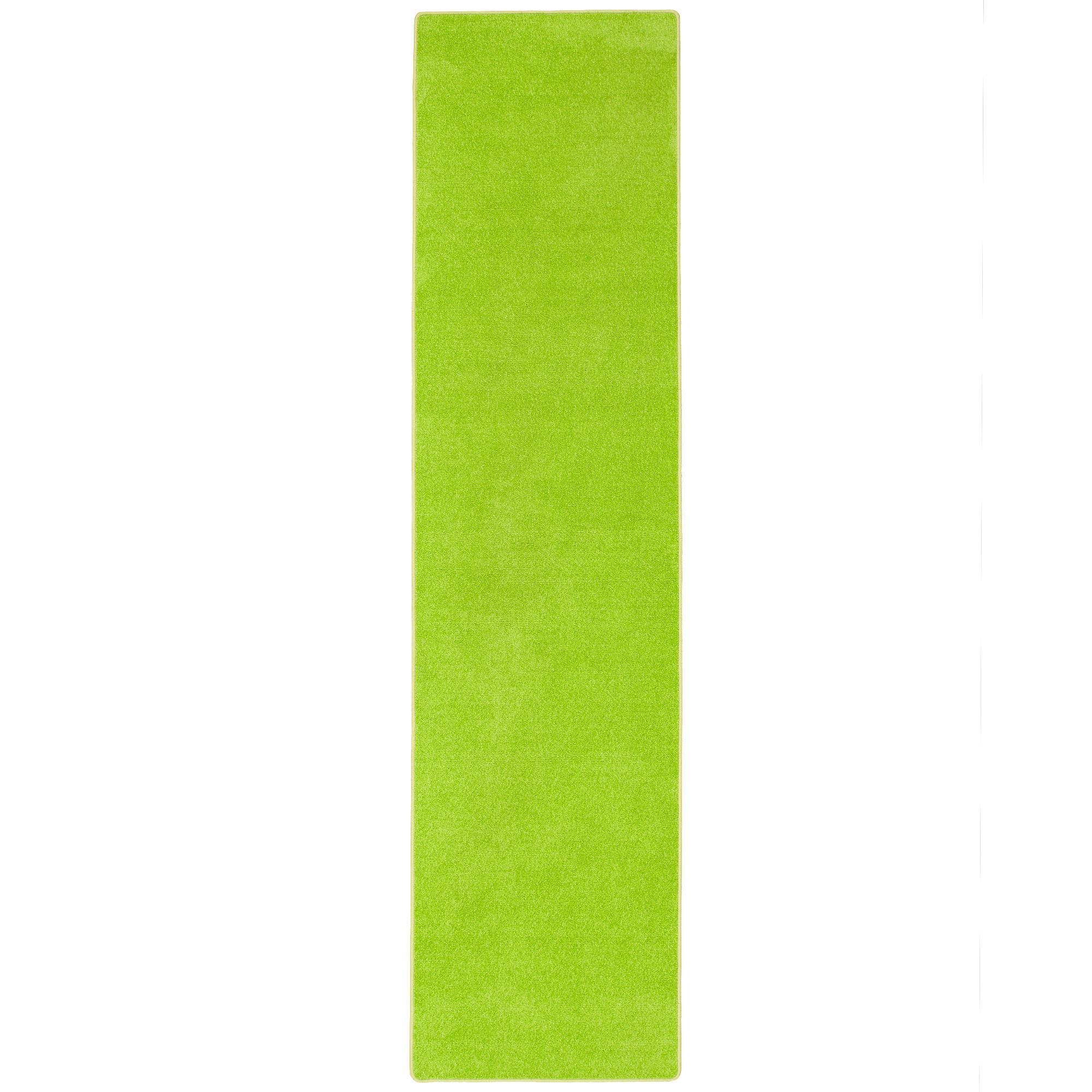 TREND VELOURS LÄUFER TEPPICH JOY - Hellgrün, Textil (80/320cm) - Snapstyle