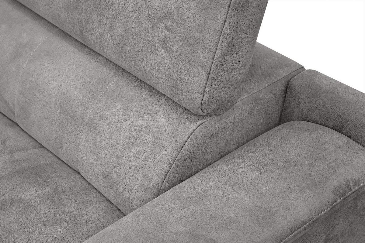 ECKSOFA FIERO 4-Sitzer, hellgrau - Hellgrau/Schwarz, Holzwerkstoff/Textil (158/269cm) - Wozimo