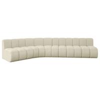 ECKSOFA modulares Sofa Montra-L2 - 381x174x70 cm Beige - Beige, Holzwerkstoff/Textil (381/174cm) - ALTDECOR