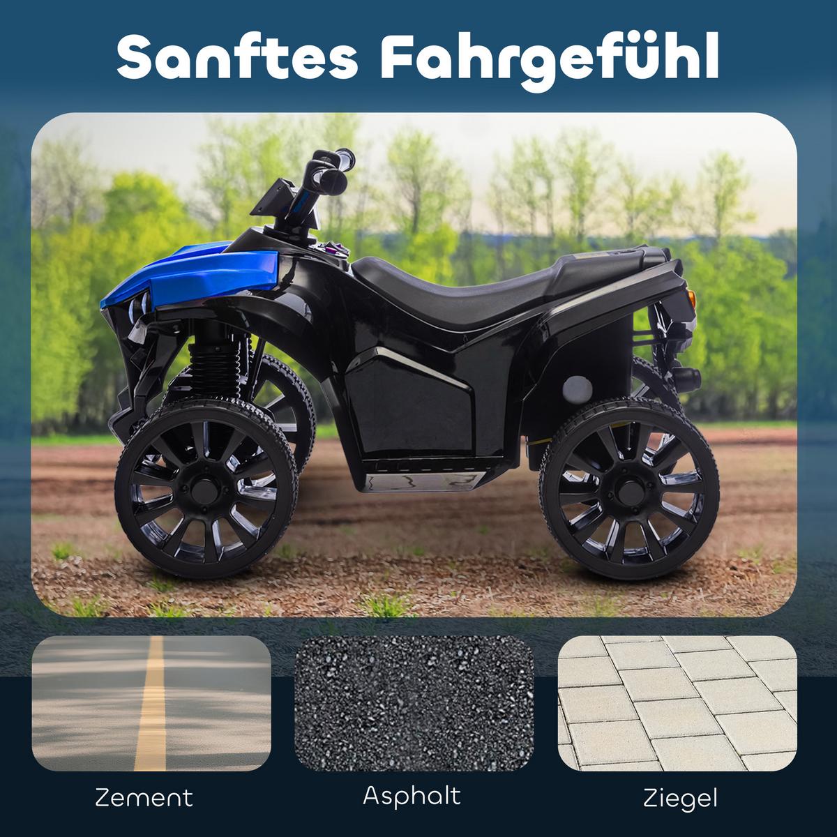 KINDER QUAD mit Scheinwerfer Blau - Blau, Metall (70/42/45cm) - AIYAPLAY