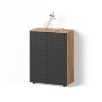 MIDISCHRANK Ronco Anthrazit gepunktet 60 x 81 cm - Anthrazit, Holzwerkstoff (60/81/30cm) - Livinity®