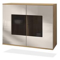 KOMMODE Grömitz Sandgrau Hochglanz - Sandfarben, Holzwerkstoff (92.5/73.5/35cm) - Vladon