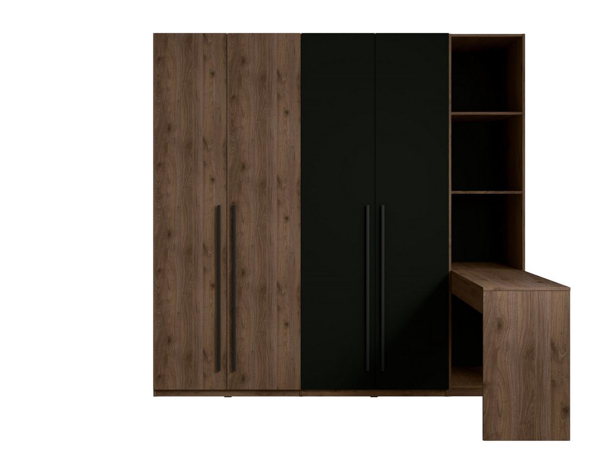 STANDREGAL Walnuss 47/221/146 - Walnussfarben, Holzwerkstoff (47/221/146cm) - RAUMHIRSCH FURNITURE
