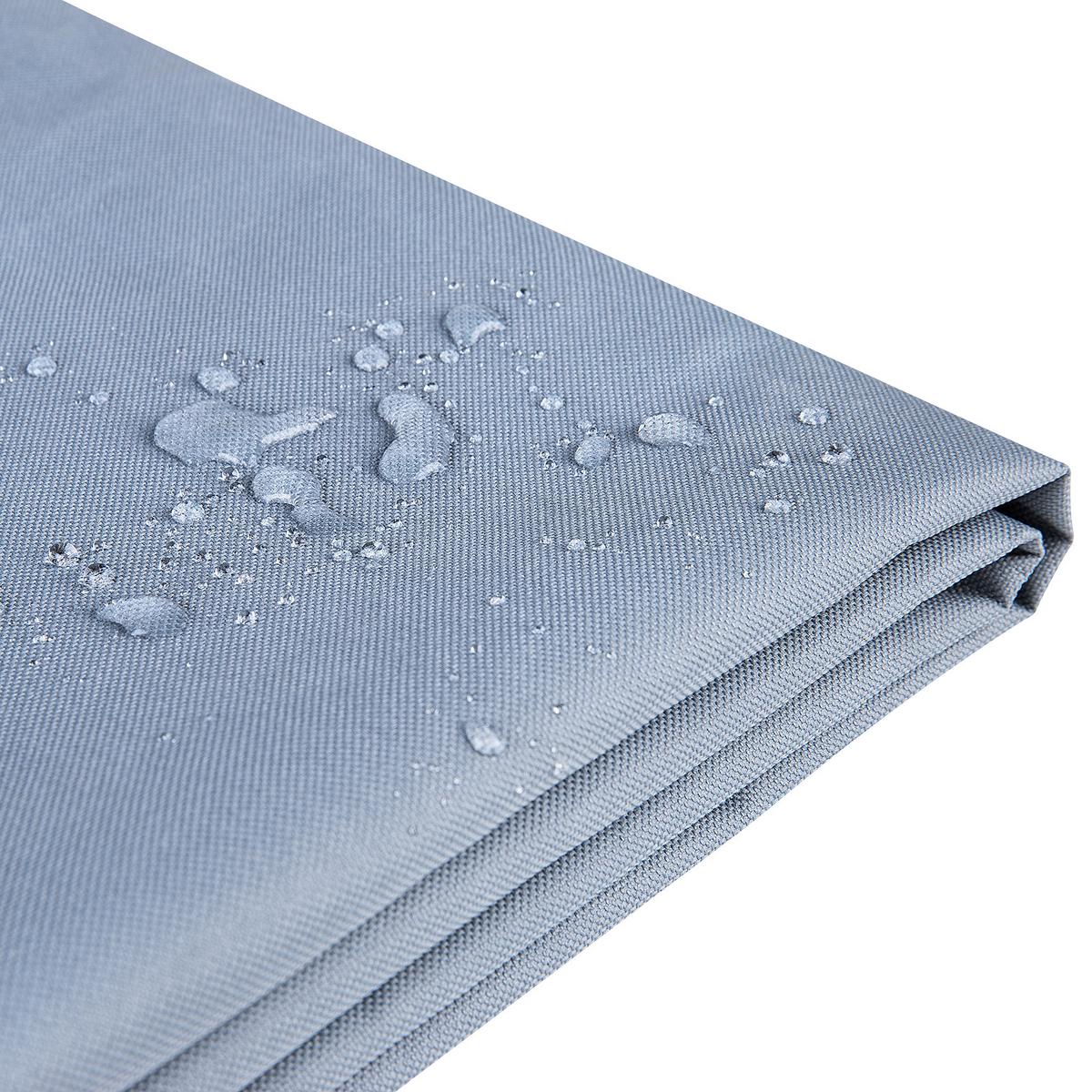 REGENSCHUTZ für Sonneninsel SYLT 165/140/75 cm Chuva - Grau, Kunststoff (165/75/140cm) - Beliani