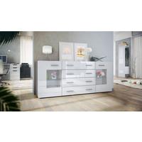 SIDEBOARD Noah Weiß Hochglanz - Weiß Hochglanz, Holzwerkstoff (166/72/35cm) - Vladon