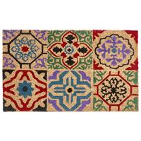 FUSSMATTE Bunt 40/60 cm Kokosfasern Naukati - Multicolor, Textil (40/60cm) - Beliani