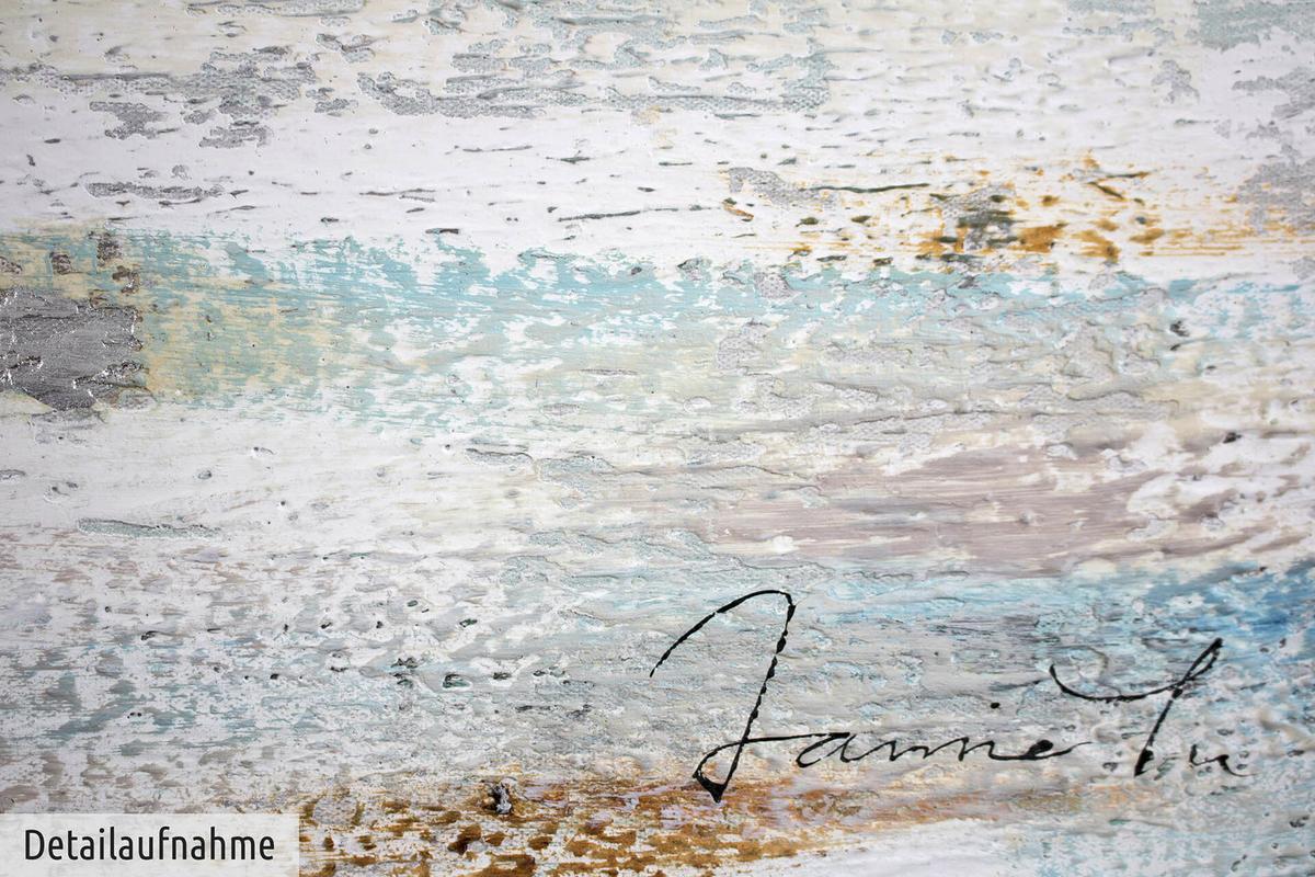 ACRYLBILD HANDGEMALT 120/80 cm - Silberfarben/Grau, Holz/Textil (120/80cm) - KUNSTLOFT