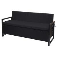 SITZBANK Anthrazit, Schwarz - Anthrazit/Schwarz, Kunststoff (164/87/57cm) - MCW