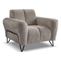 RELAXSESSEL Volare mit Metallbeinen Hellbraun - Hellbraun/Schwarz, Textil/Metall (100/83/98cm) - Beautysofa