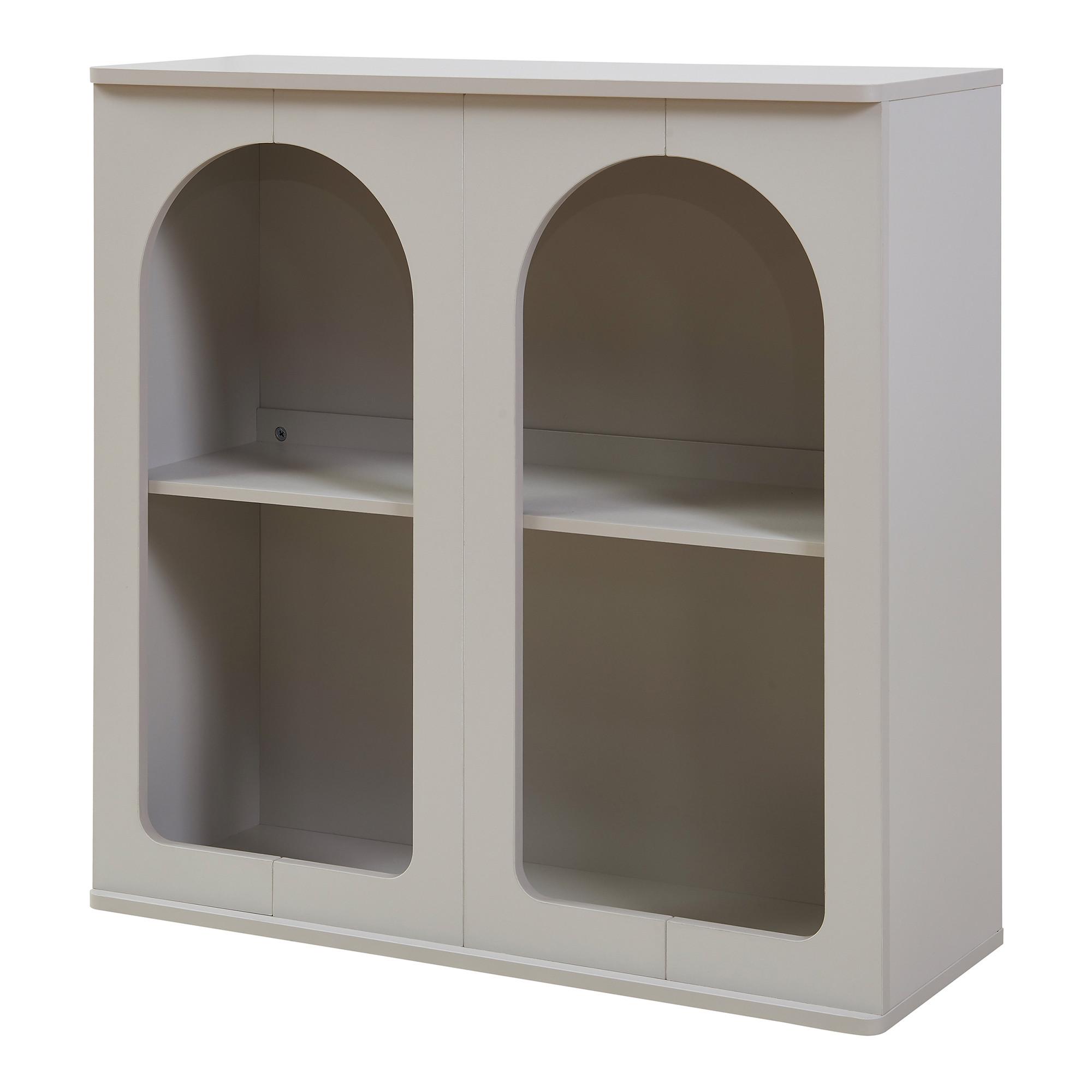 SIDEBOARD Trorhun - Grau, Holzwerkstoff (30/80/80cm) - [en.casa]