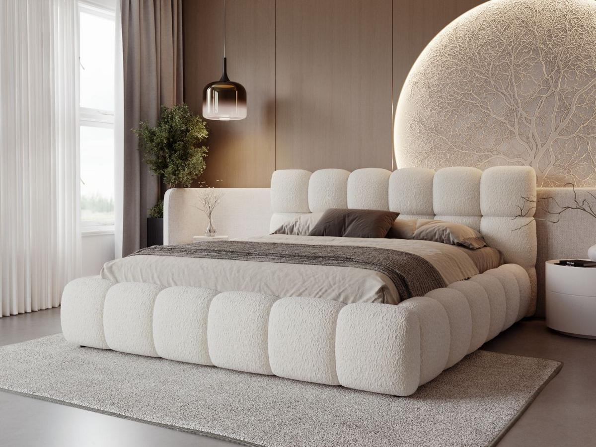 POLSTERBETT Modo 180x200 Bouclé-Stoff Beige - Beige, Textil (180/200cm) - Graingold