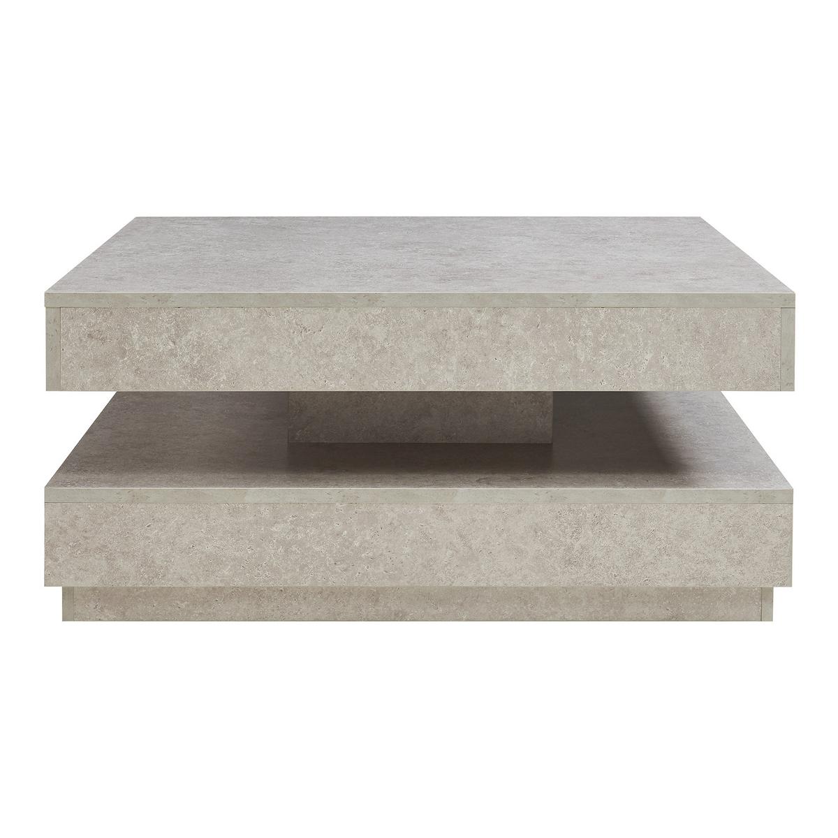 COUCHTISCH Florenz 76/76/38 cm - Graubraun, Holzwerkstoff (76/76/38cm) - [en.casa]