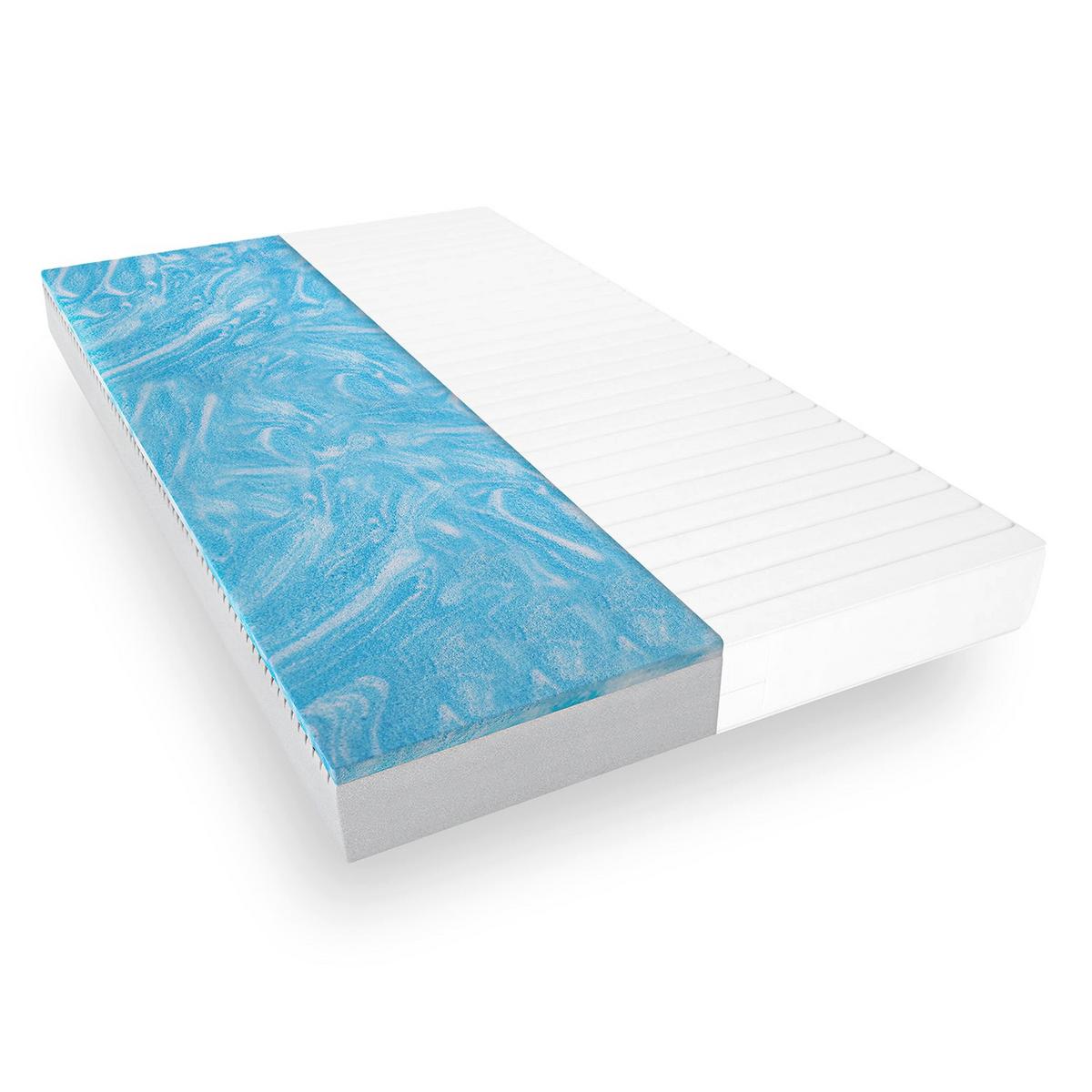 HYBRID GELMATRATZE 90x200 cm – Kaltschaummatratze 15 cm mit kühlender Memory-Gelauflage & waschbarem Bezug - Weiß, Textil (90/200cm) - Mister Sandman