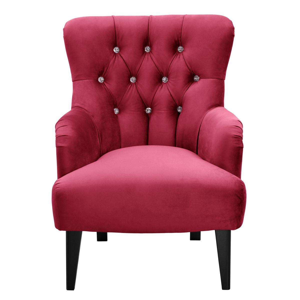 SESSEL Kayley Samtvelours rot - Rot, Kunststoff (71/97/82cm) - 58aufmkessel