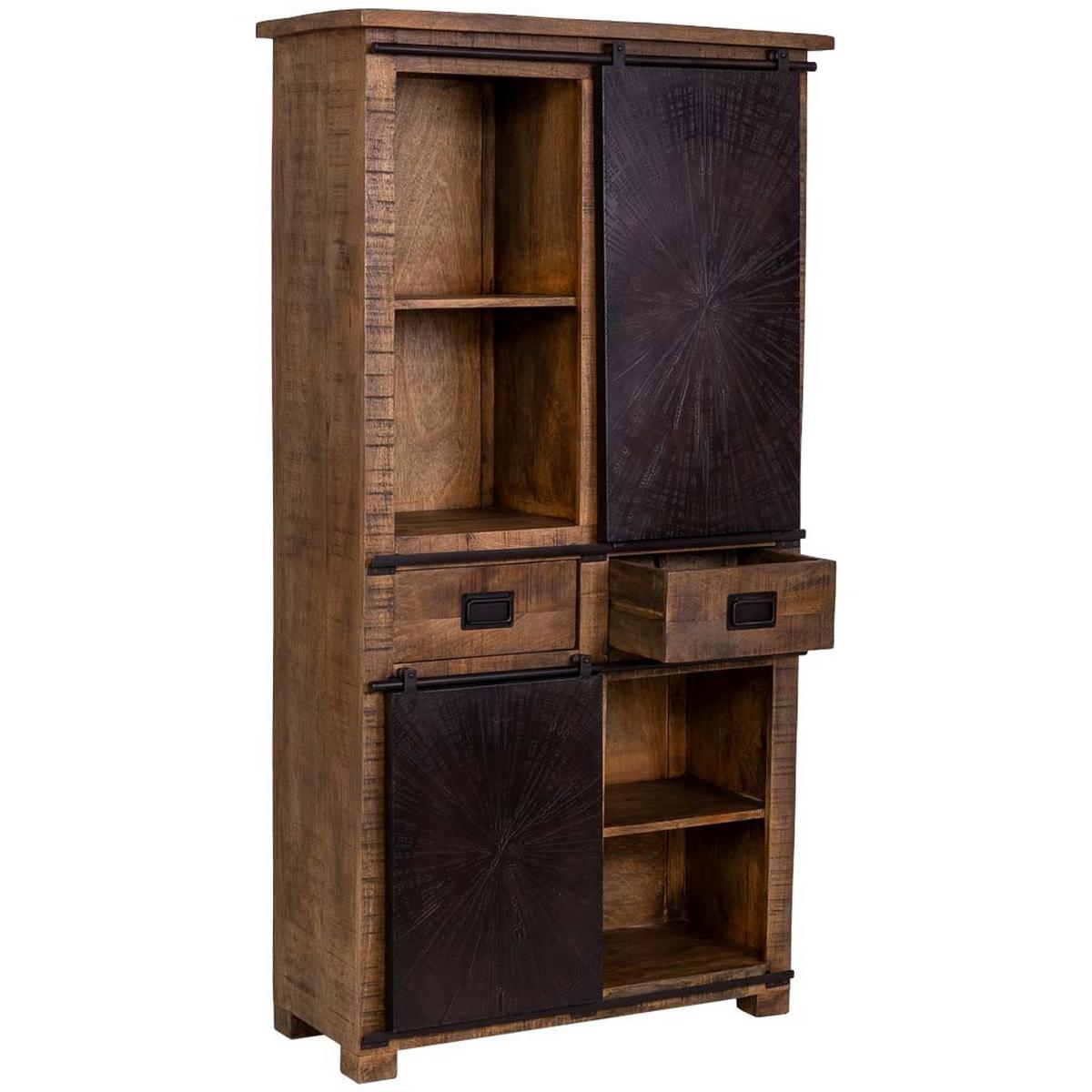 KLEIDERSCHRANK aus holz 100x42x190cm - Braun, Holz (100/190/42cm) - Wanderlust