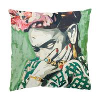 KISSENBEZUG Frida Kahlo - Collage No.3 40/40 cm - Grün, Textil (40/40cm) - Bilderwelten