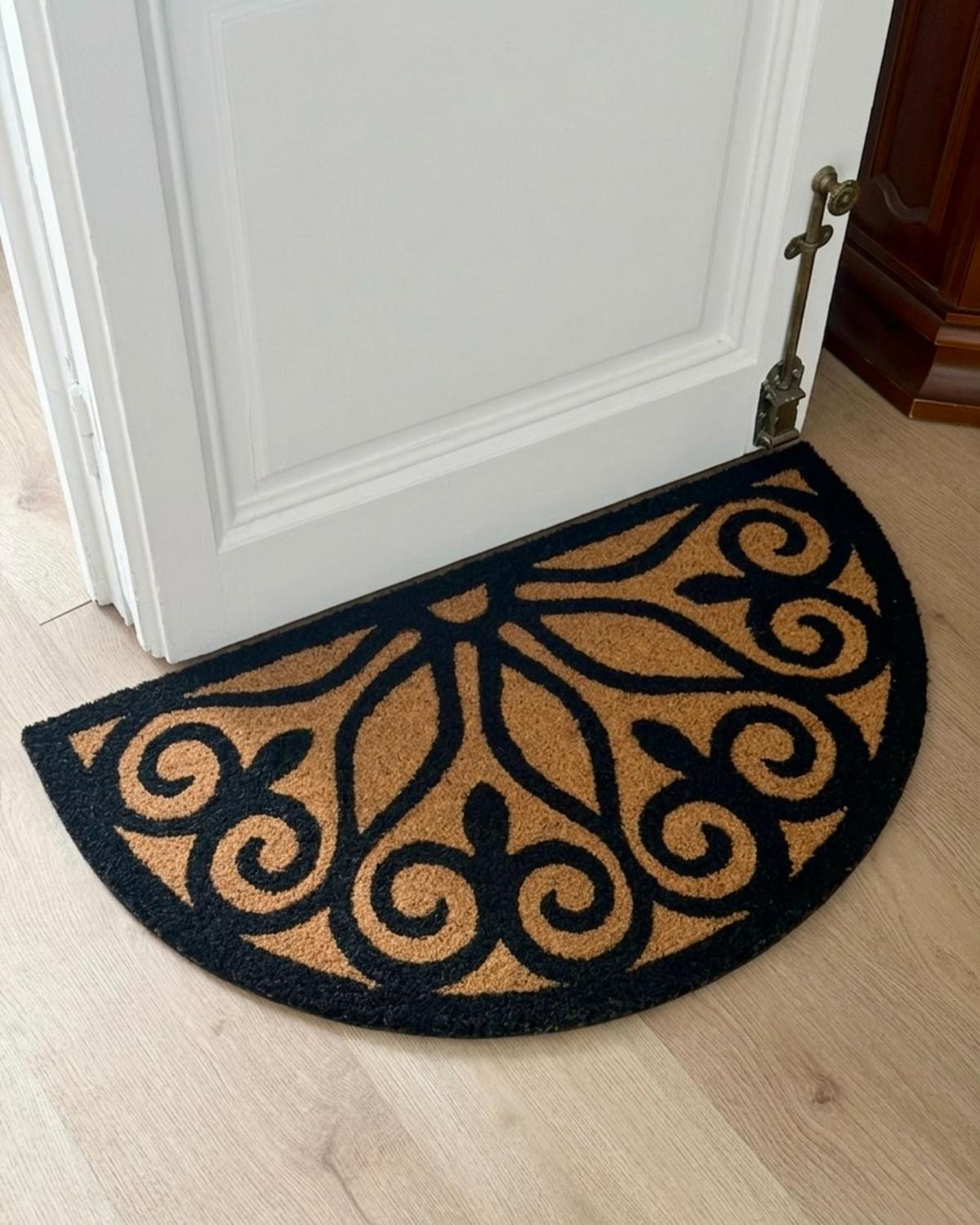 FUSSMATTE Naturfarben 45/75 cm Kokosfasern Tishimna - Naturfarben, Textil (45/75cm) - Beliani
