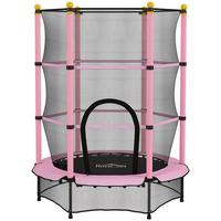 KINDERTRAMPOLIN - Rosa, Kunststoff/Metall (140/140cm) - HOMCOM