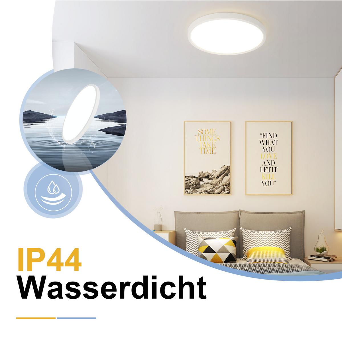 LED-DECKENLEUCHTE Skaldon 30/30/2.4 cm - Weiß, Kunststoff (30/30/2.5cm) - ZMH