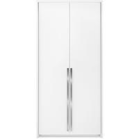 DREHTÜRENSCHRANK Giana mit 2 Türen, 105 cm, Weiß - Weiß, Holzwerkstoff (105/217/65cm) - Beautysofa