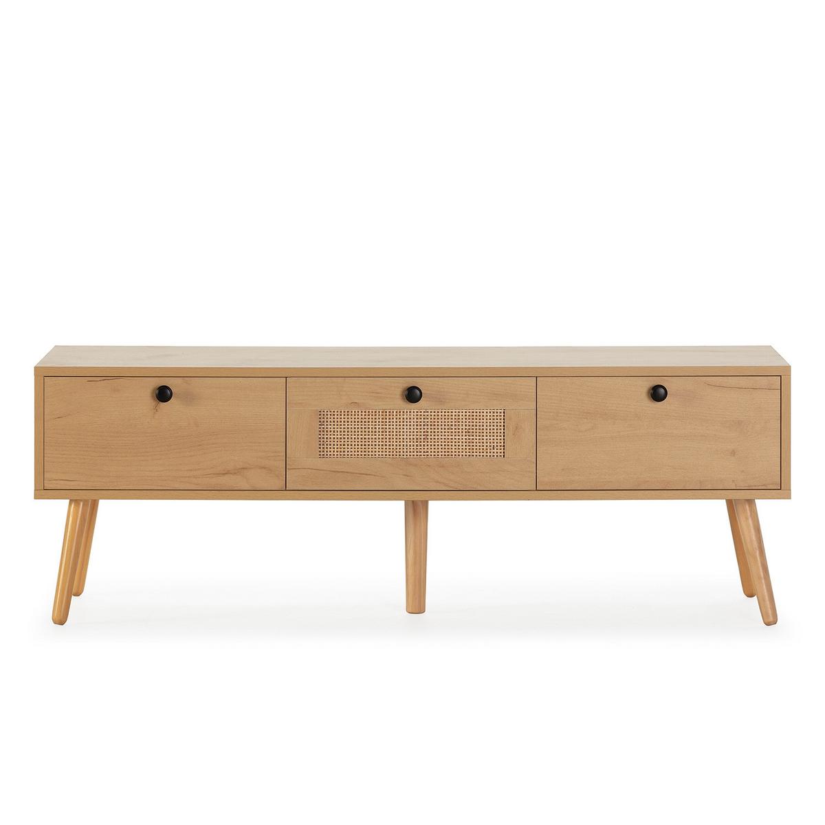 TV-ELEMENT Bella 3 Türen Eiche farbe - Honigeiche, Holzwerkstoff (120/41/39cm) - VS Venta-stock