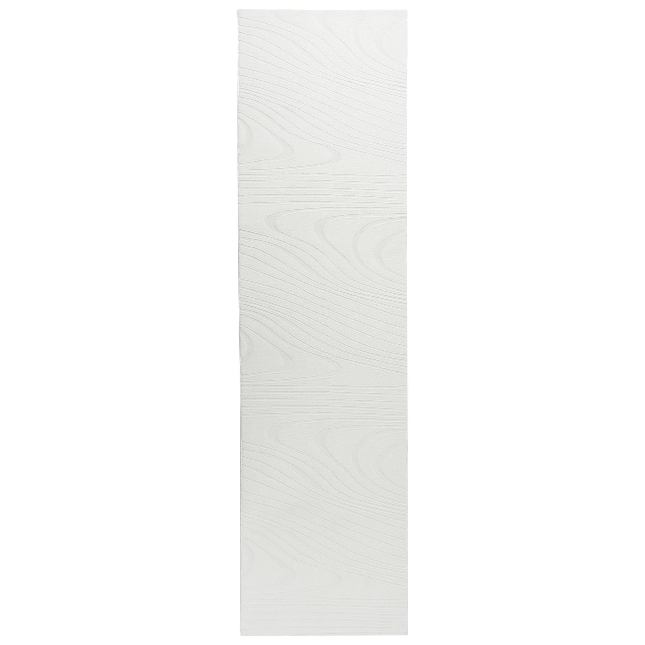 KUNSTFELLTEPPICH Cremeweiß 80/300 cm Ontake - Creme/Weiß, Kunststoff (80/300cm) - Beliani