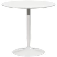 ESSTISCH Runder Küchentisch, Rutschfester Esszimmertisch für 2 Personen Weiß - Weiß, Holzwerkstoff/Metall (80/80/75cm) - HOMCOM