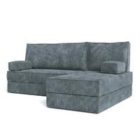 ECKSOFA NOTIA modulares Boneless Sofa mit Schlaffunktion Grau Kordstoff - Grau, Textil (200/120cm) - MASSENO