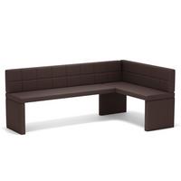 ECKBANK rechts MELVIN Kunstleder, 128/168 cm Braun - Braun, Holz/Kunststoff (128/168cm) - Idohome