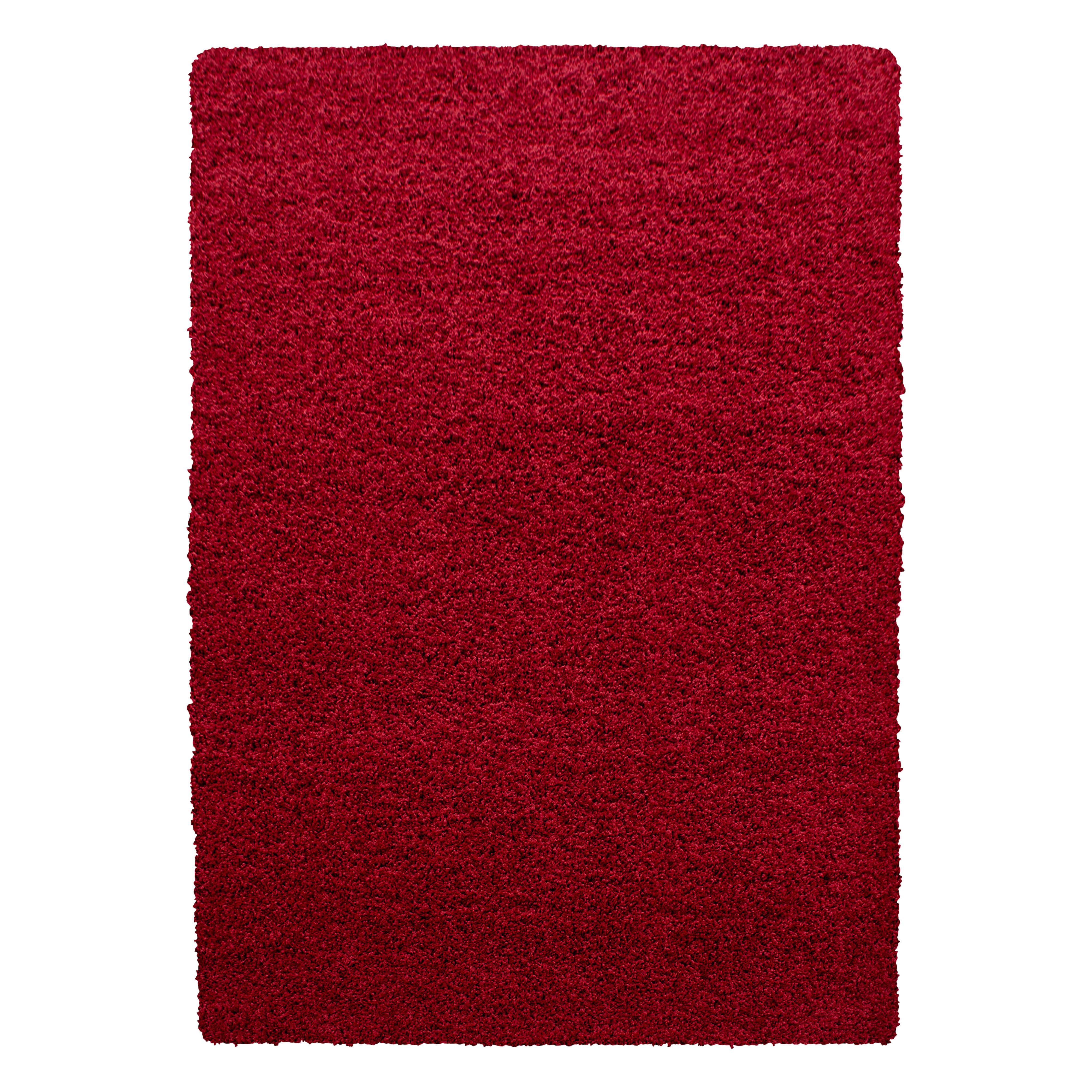 HOCHFLORTEPPICH RHEIN, einfarbig, Rot, 60 x 110 cm - Rot, Textil (60/110cm) - KADIMA DESIGN