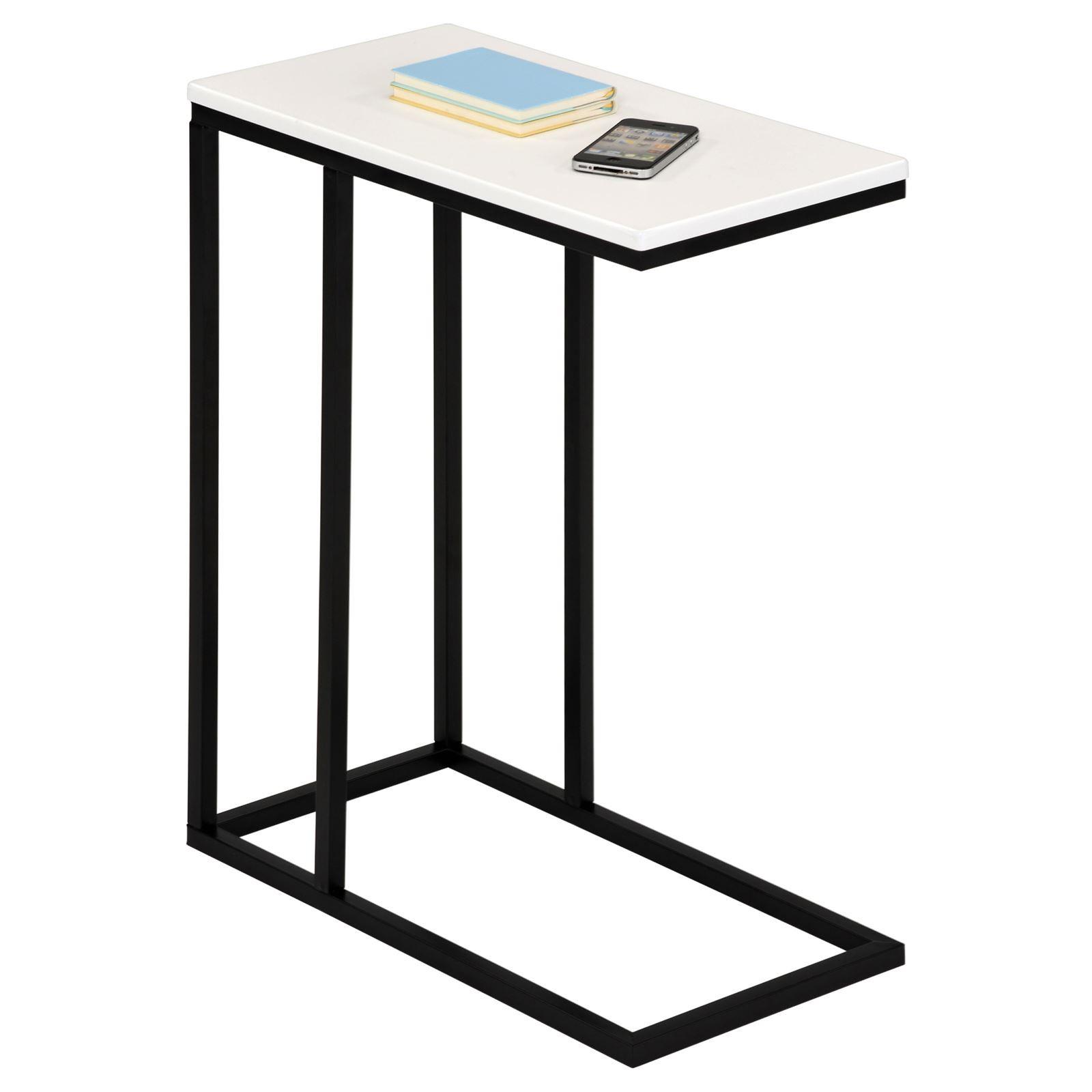 BEISTELLTISCH DEBORA weiß - Schwarz/Weiß, Holzwerkstoff (26/46/61cm) - IDIMEX